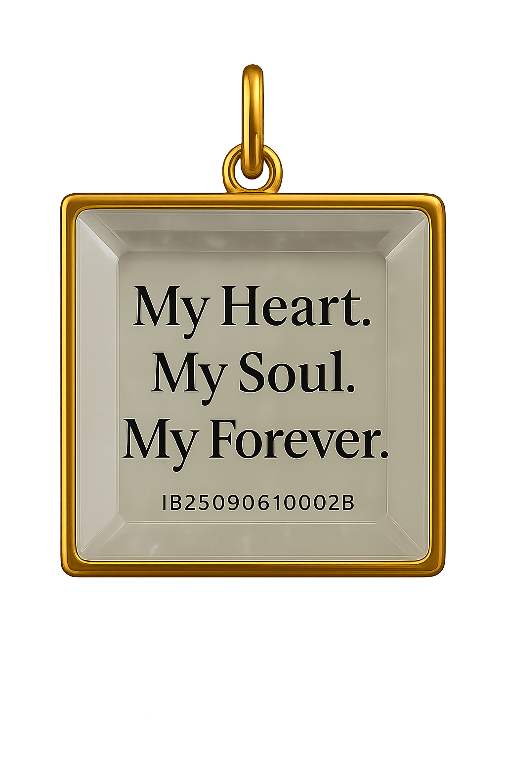 Engraved pledge pendant with personal message